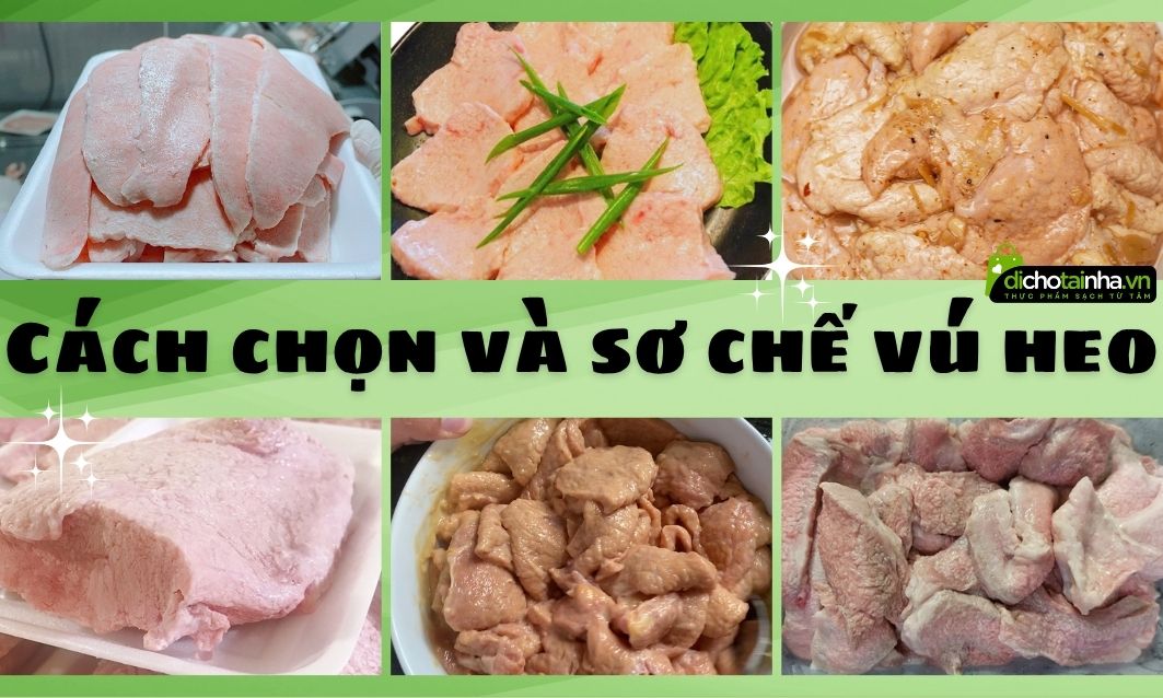 vú heo là gì, cách sơ chế vú heo, mẹo khử mùi vú heo, cách chọn vú heo ngon, vú heo không hôi, mua vú heo ở đâu, vú heo đi chợ tại nhà, vú heo tươi
